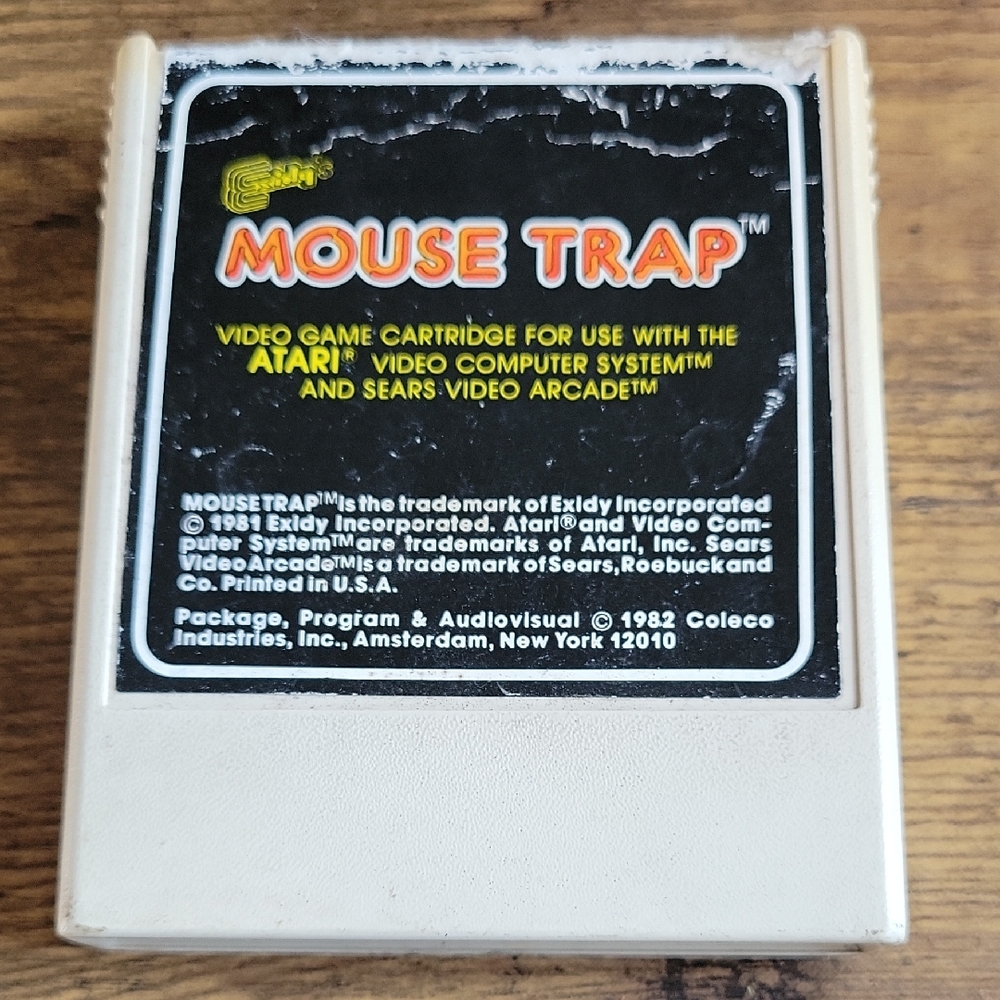 Mouse Trap Atari Video Game Cartridge